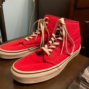 Red high top Vans